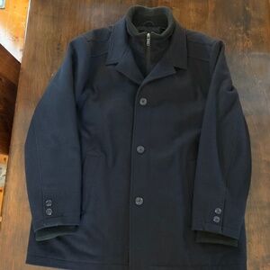 London Fog men's 2xl navy blue pea coat